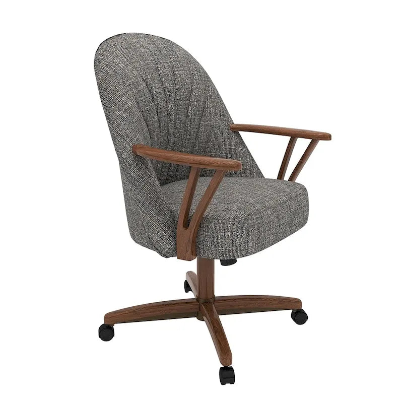 Chaise de salle à manger Cliff Caster, finition noyer