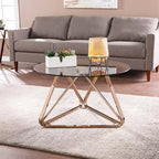  Sawtelle Contemporary Champagne Glass Coffee Table