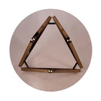 Table basse contemporaine en verre et acier Champagne