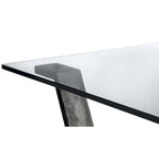 Table d'appoint rectangulaire de style industriel en bois recyclé