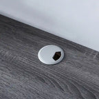 Meuble TV mural gris 60 po à étagères ouvertes