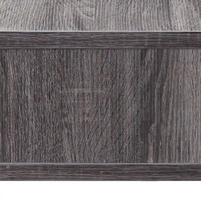 Meuble TV mural gris 60 po à étagères ouvertes