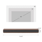 Meuble TV rectangulaire moderne avec 4 tiroirs, console média en placage de bois, noyer blanc, bois massif, entièrement assemblé