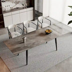 Table à manger rectangulaire extensible en pierre frittée 94,48