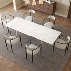Table à manger rectangulaire extensible en pierre frittée 94,48