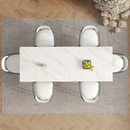 Table à manger rectangulaire extensible en pierre frittée 94,48