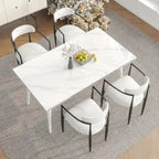 Table à manger rectangulaire extensible en pierre frittée 94,48