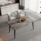 Table à manger rectangulaire extensible en pierre frittée 94,48