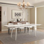 Table à manger rectangulaire extensible en pierre frittée 94,48