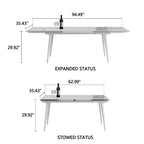 Table à manger rectangulaire extensible en pierre frittée 94,48