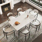 Table à manger rectangulaire extensible en pierre frittée 94,48