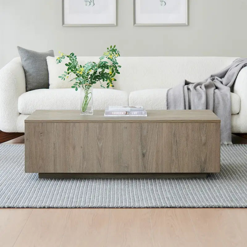 Table basse rectangulaire de 122 cm de large - 120,6 cm de large