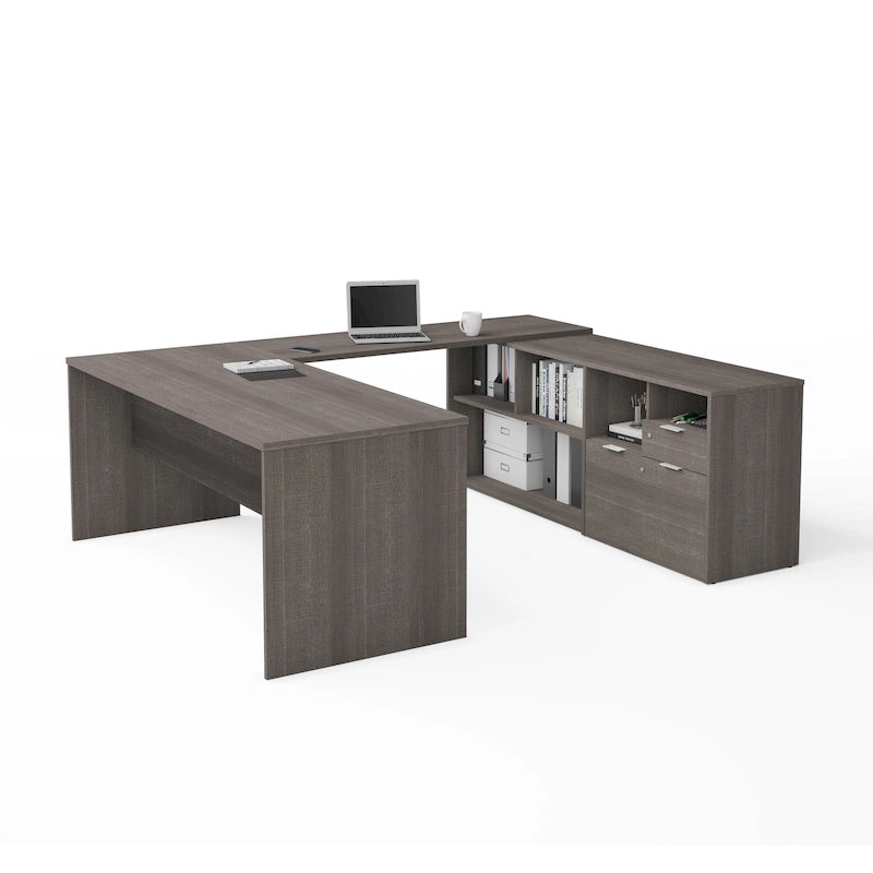 Bureau en U i3 Plus avec deux tiroirs