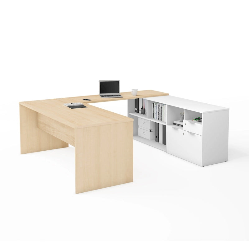Bureau en U i3 Plus avec deux tiroirs