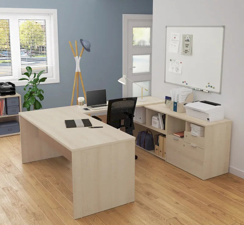 i3 Plus U-Desk with Two Drawers