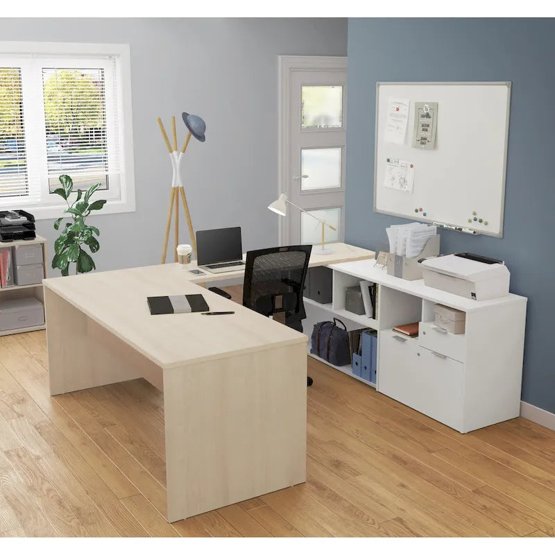 Bureau en U i3 Plus avec deux tiroirs