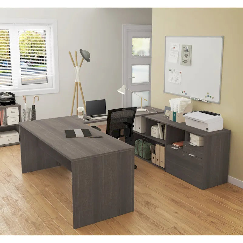Bureau en U i3 Plus avec deux tiroirs