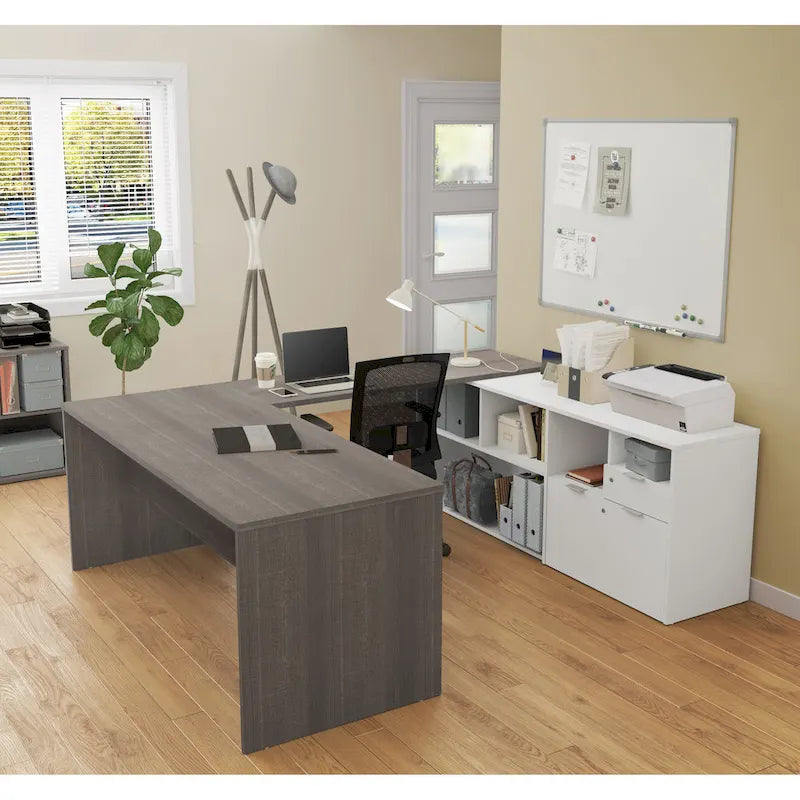 Bureau en U i3 Plus avec deux tiroirs