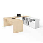 Bureau en U i3 Plus avec deux tiroirs