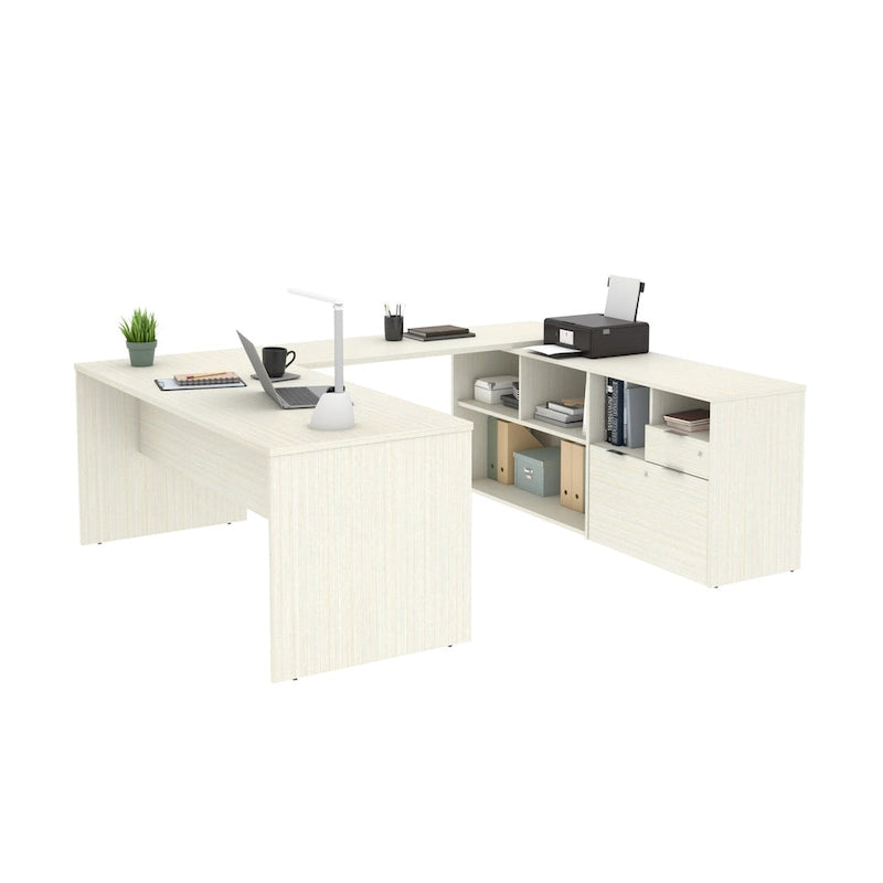 Bureau en U i3 Plus avec deux tiroirs