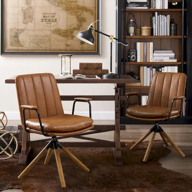 Chaise de bureau pivotante de style Mid-century
