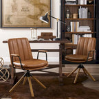  Set of 2 Mid-century Swivel Home Office Chair