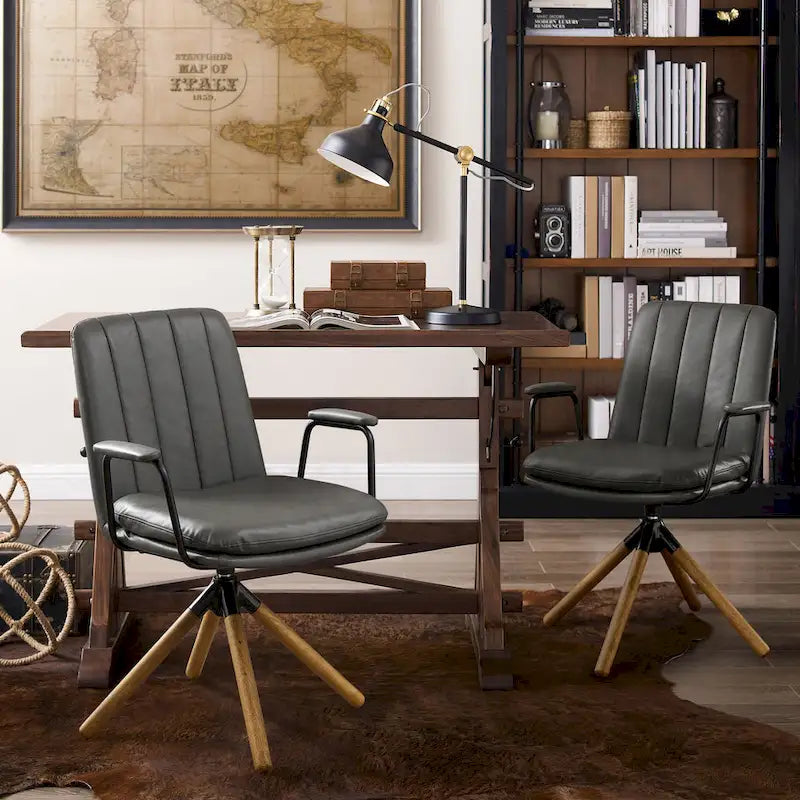 Chaise de bureau pivotante de style Mid-century