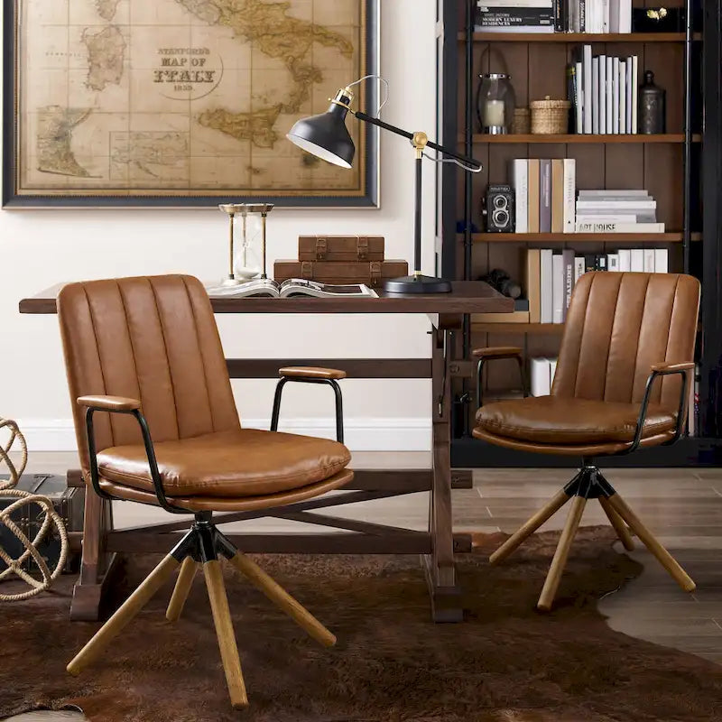 Chaise de bureau pivotante de style Mid-century