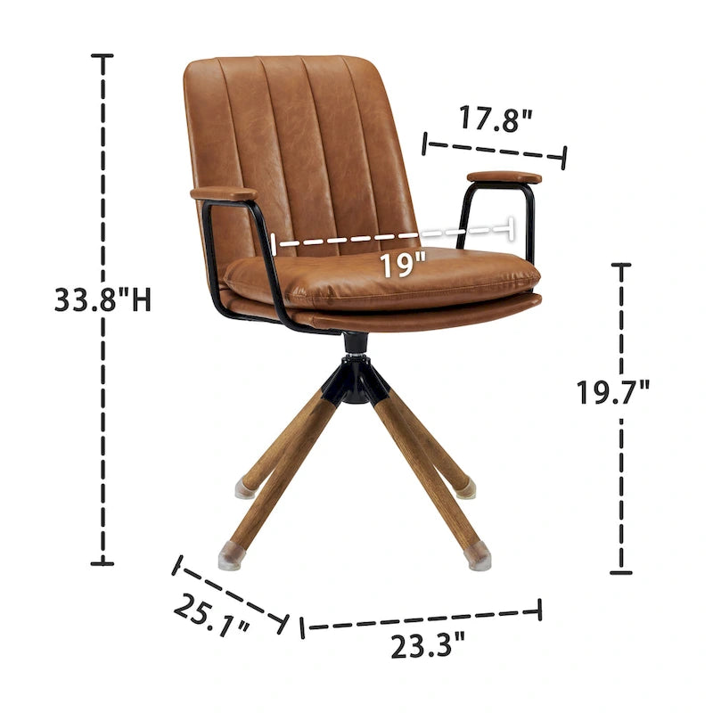 Chaise de bureau pivotante de style Mid-century
