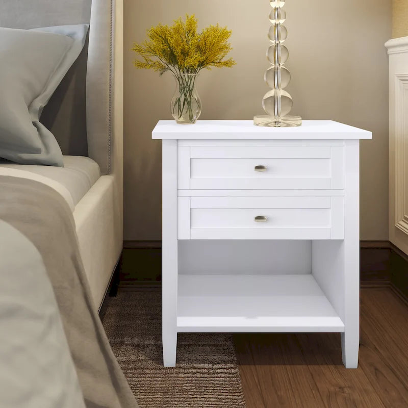 Table de chevet transitionnelle Norfolk de 24 pouces de large