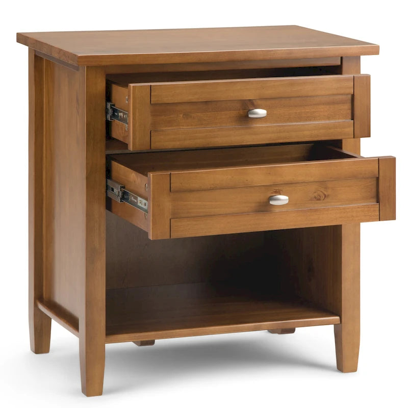 Table de chevet transitionnelle Norfolk de 24 pouces de large