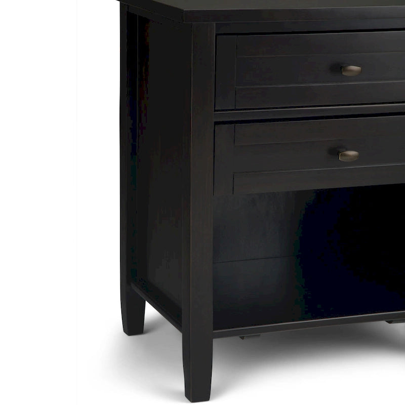 Table de chevet transitionnelle Norfolk de 24 pouces de large