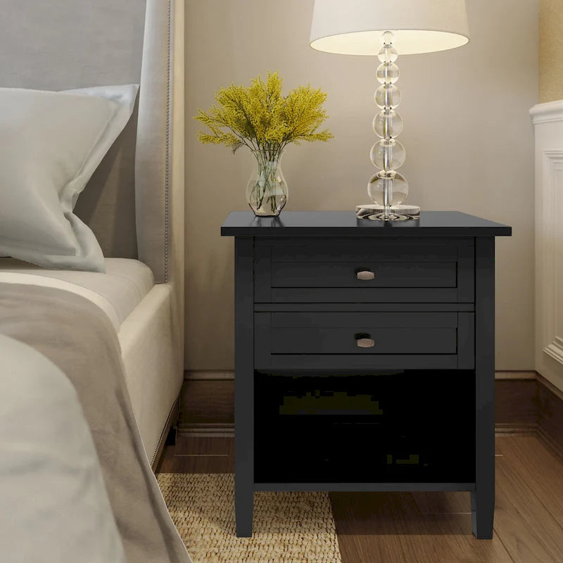Table de chevet transitionnelle Norfolk de 24 pouces de large