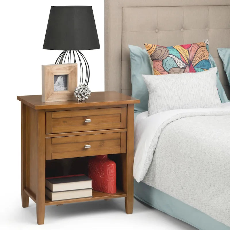 Table de chevet transitionnelle Norfolk de 24 pouces de large
