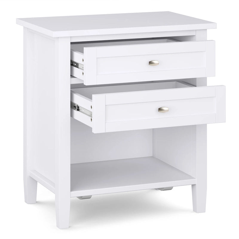 Table de chevet transitionnelle Norfolk de 24 pouces de large
