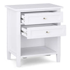 Table de chevet transitionnelle Norfolk de 24 pouces de large