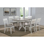  Avalon 7-piece Dining Set in Ash and Stormy White