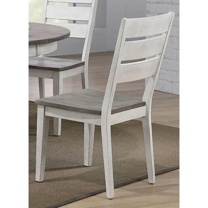 Table à manger 6 chaises en Frêne et Blanc Orageux