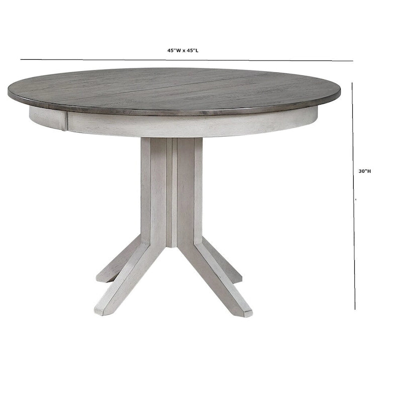 Table à manger 6 chaises en Frêne et Blanc Orageux