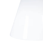 Table Basse Cône Moderne pour Salon, Finition Brillante, 90cm de Diamètre, Noir ou Blanc