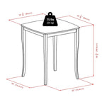 Table de salle à manger haute avec tabourets de bar à dossier échelle, Noyer
