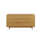 Chambre queen avec commode en bois doré