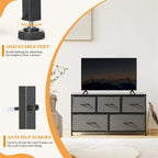 Commode de rangement à 5 tiroirs avec dispositifs anti-basculement