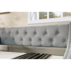Banquette-lit avec lit gigogne, canapé-lit capitonné, taille double
