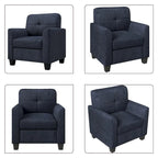 Fauteuil d'appoint rembourré de style Mid-Century avec accoudoirs - 32,5L x 28,9l x 36,2H po