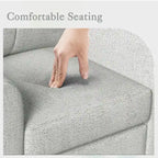 Fauteuil d'appoint rembourré de style Mid-Century avec accoudoirs - 32,5L x 28,9l x 36,2H po