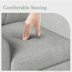 Fauteuil d'appoint rembourré de style Mid-Century avec accoudoirs - 32,5L x 28,9l x 36,2H po