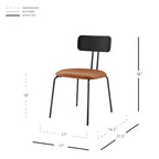 Chaise de salle à manger en cuir PU
