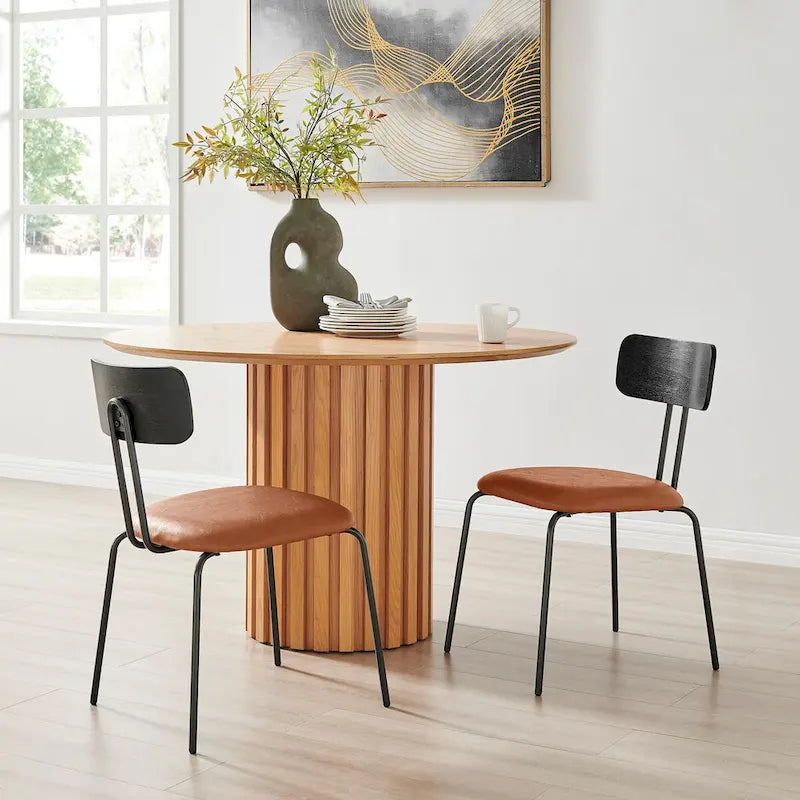 Chaise de salle à manger en cuir PU
