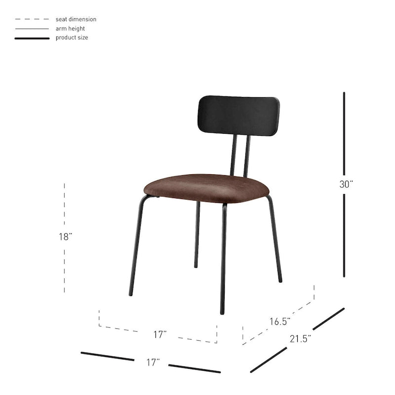 Chaise de salle à manger en cuir PU